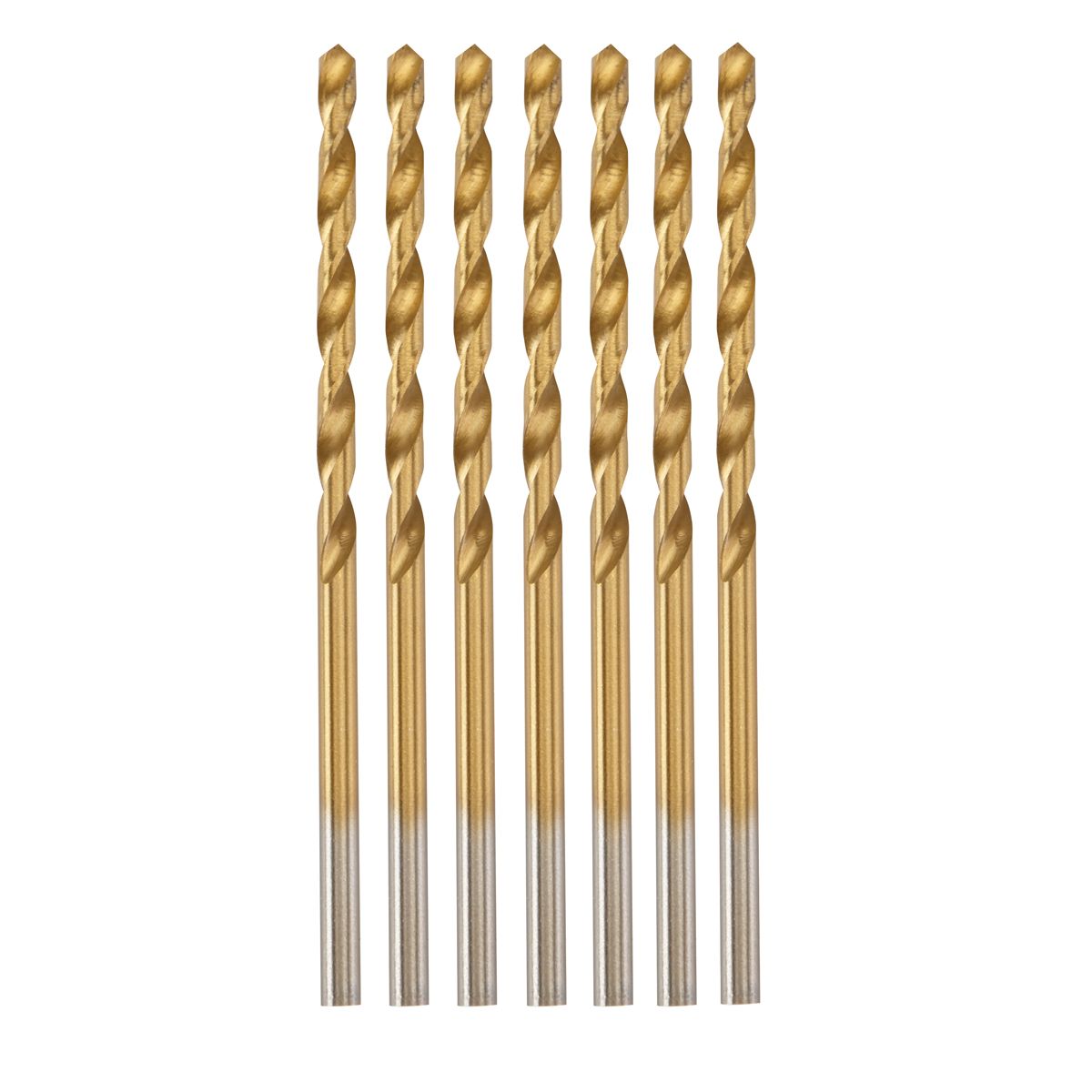 7/64 in. Titanium High Speed Steel Drill Bits, 7 Piece W493060