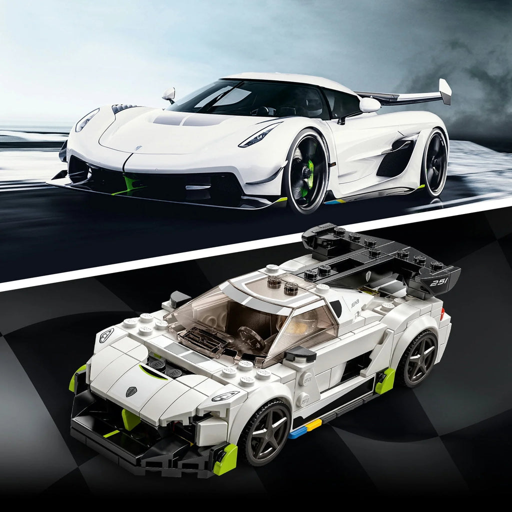 White Racing Car Building Set L322978