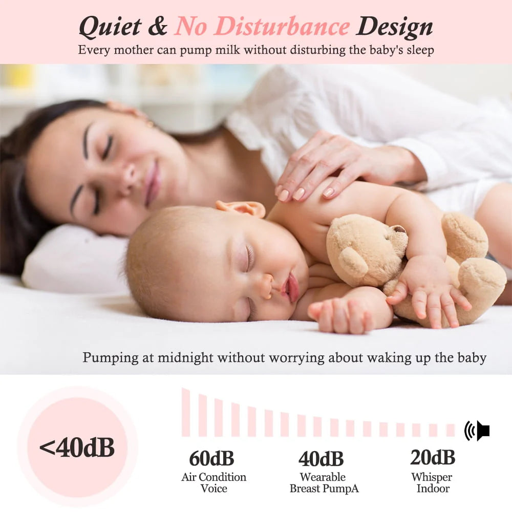 Double Electric Breast Pump, Portable Anti-Backflow 3 Modes 9 Levels, Pink D358