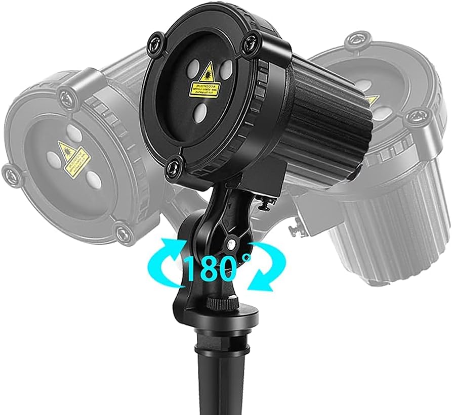 Christmas Projection Lights Outdoor Projector RGB 32 Motion Patterns Waterproof IP65 with Remote & Timer Q347