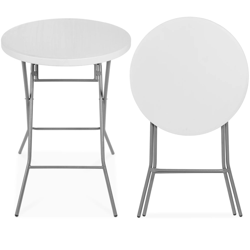 32in White Folding Bar Height Table V81222