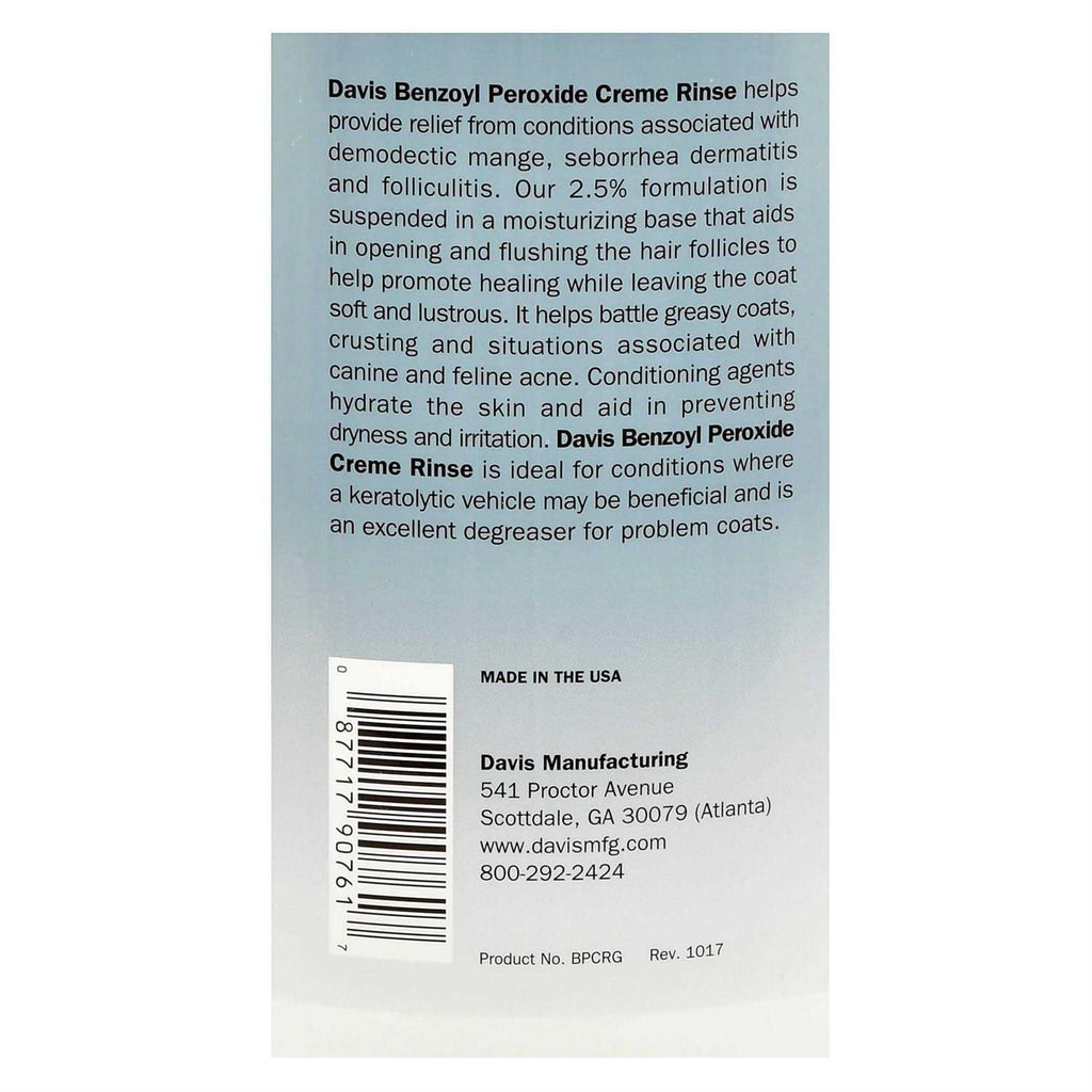 Benzoyl Peroxide Creme Rinse M7252