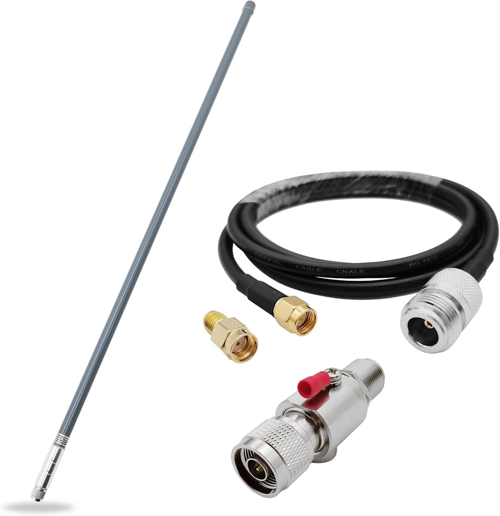 12dBi LoRa Gateway Antenna with 3.3ft N-Female to SMA-Male Extension Cable D676