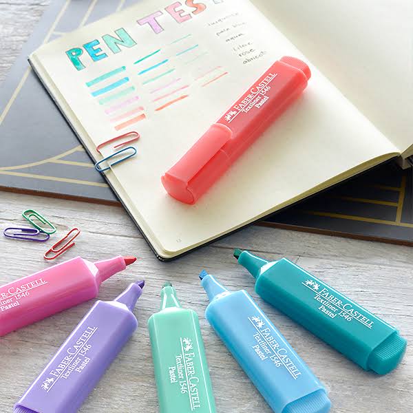 10 Markers Fluorescent Textliner Pastel Tones B56313