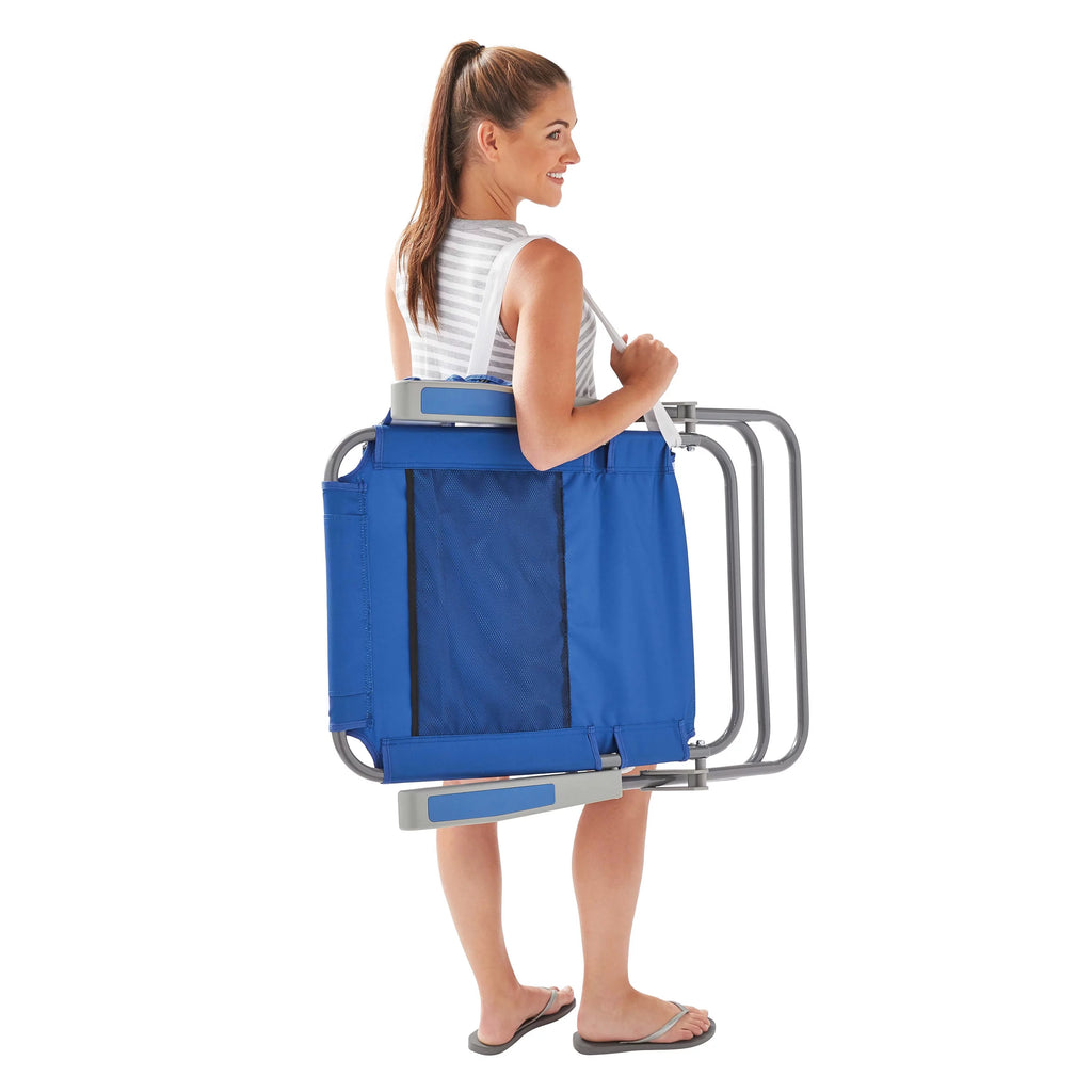 Blue 4-Position Oversize Beach Chair Q190
