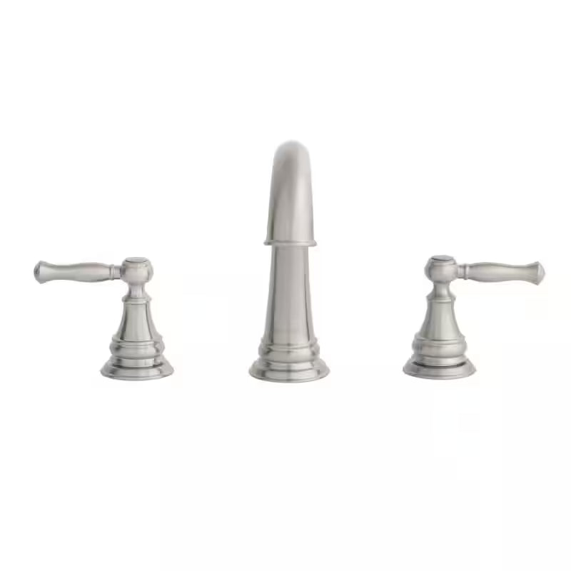 8 in. Widespread Double-Handle High-Arc Bathroom Faucet Brushed Nickel A263