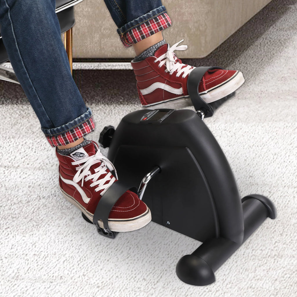 Mini Under Desk Pedal Exercise Bike with LCD Display, Black D76279