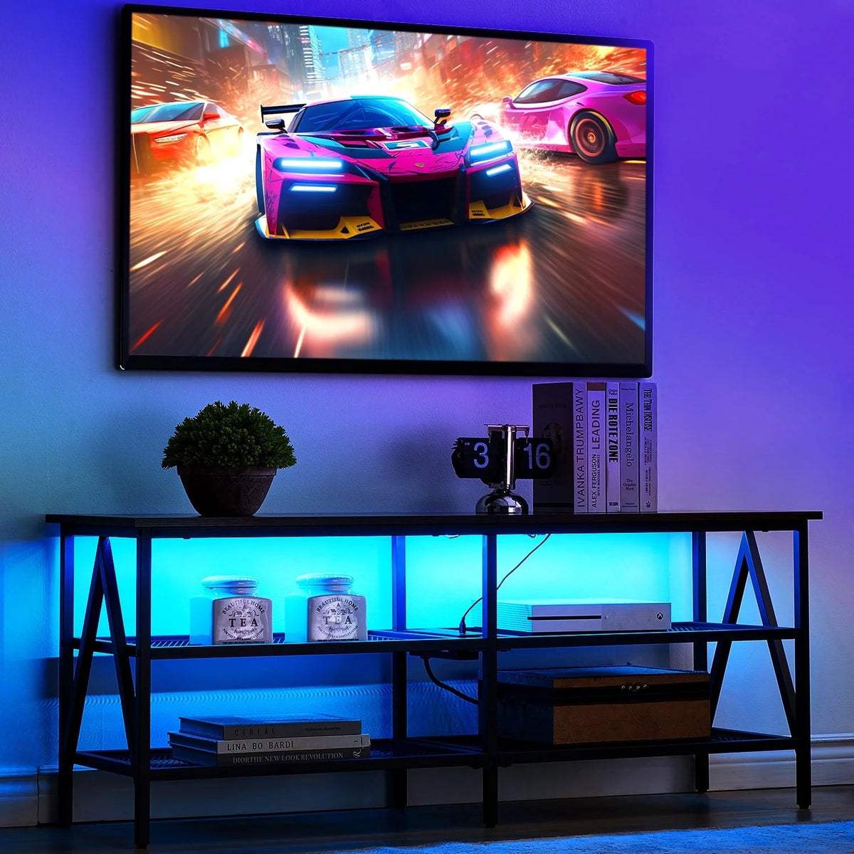 Black 55 inch TV Stand L27049
