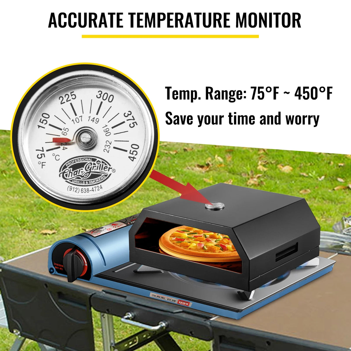 Stainless Steel Outdoor Pizza Oven with 12 Pizza Stone and Baking Tools X5317