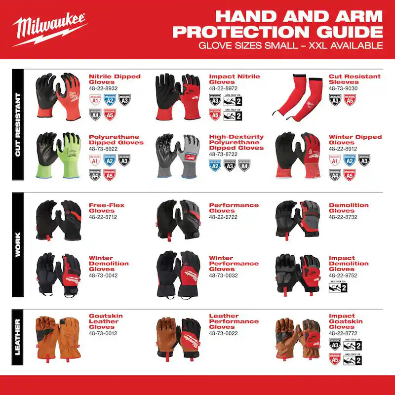 X-Large High Visibility Cut Resistant Work Gloves 3-Pack H275
