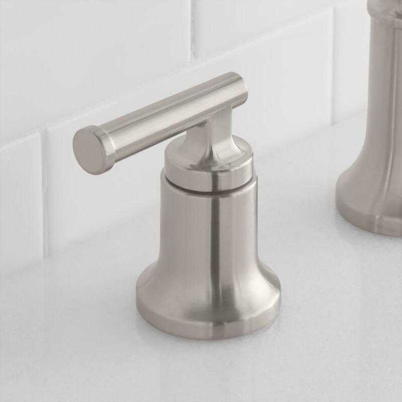 8 in. Widespread Double-Handle High-Arc Bathroom Faucet in Brushed Nickel B383