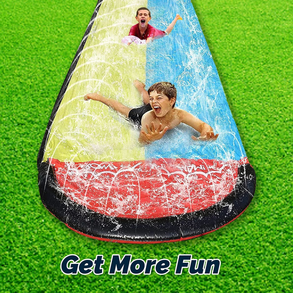 15.5Ft Inflatable Lawn Water Slide and Crash Pad A5521