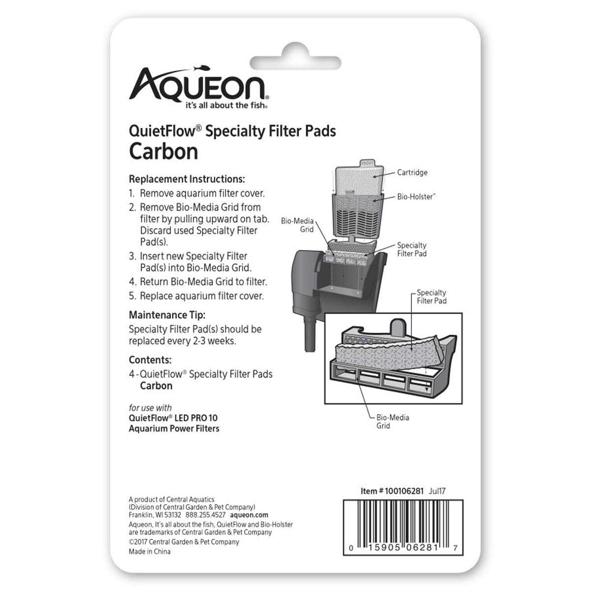 Carbon 10 Filter Pads P353