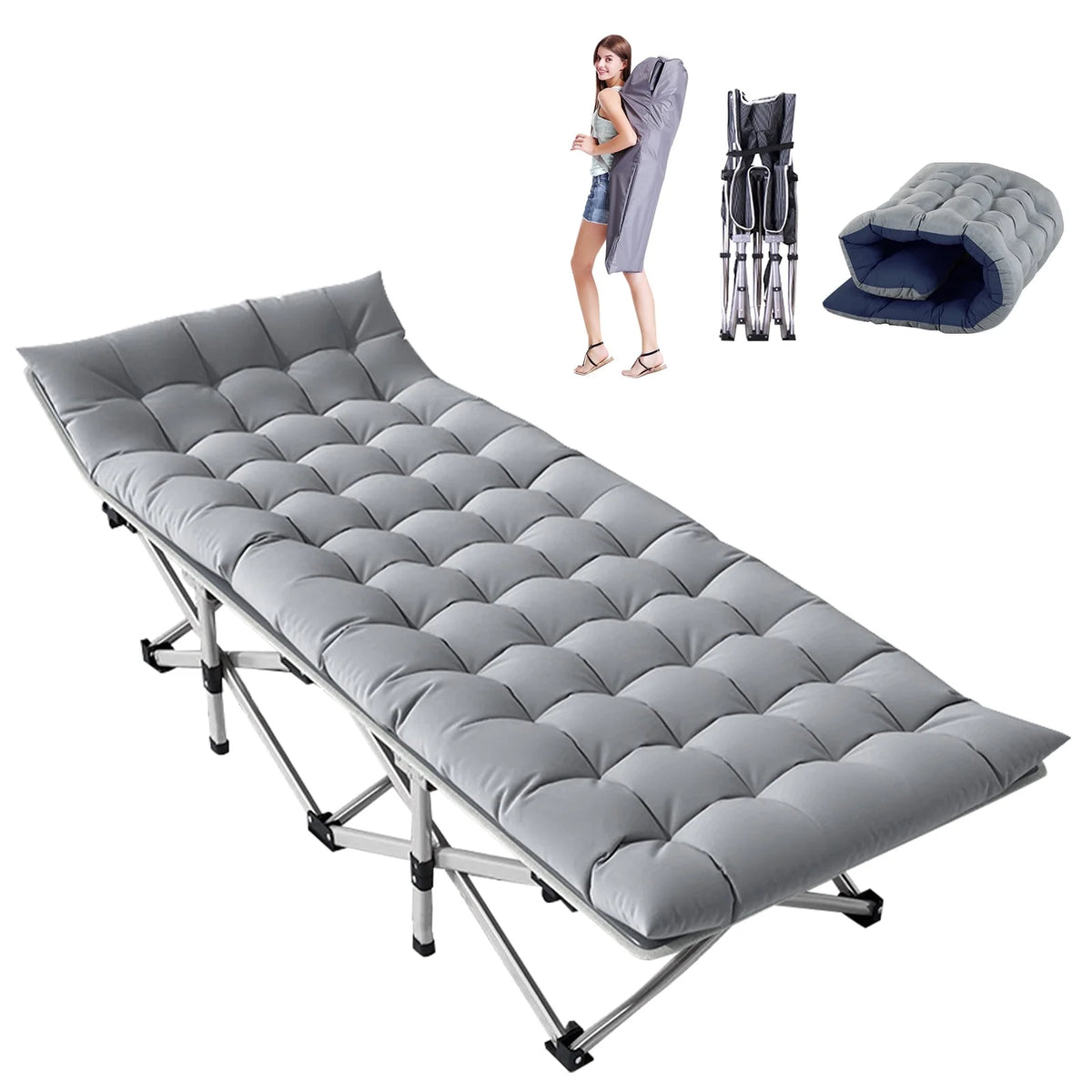 Folding Bed with Mattress and Carry Bag B361187
