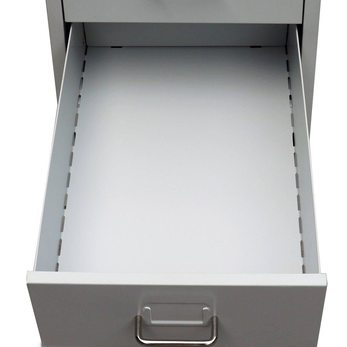 Metal Filing Cabinet with 5 Drawers Gray K77476