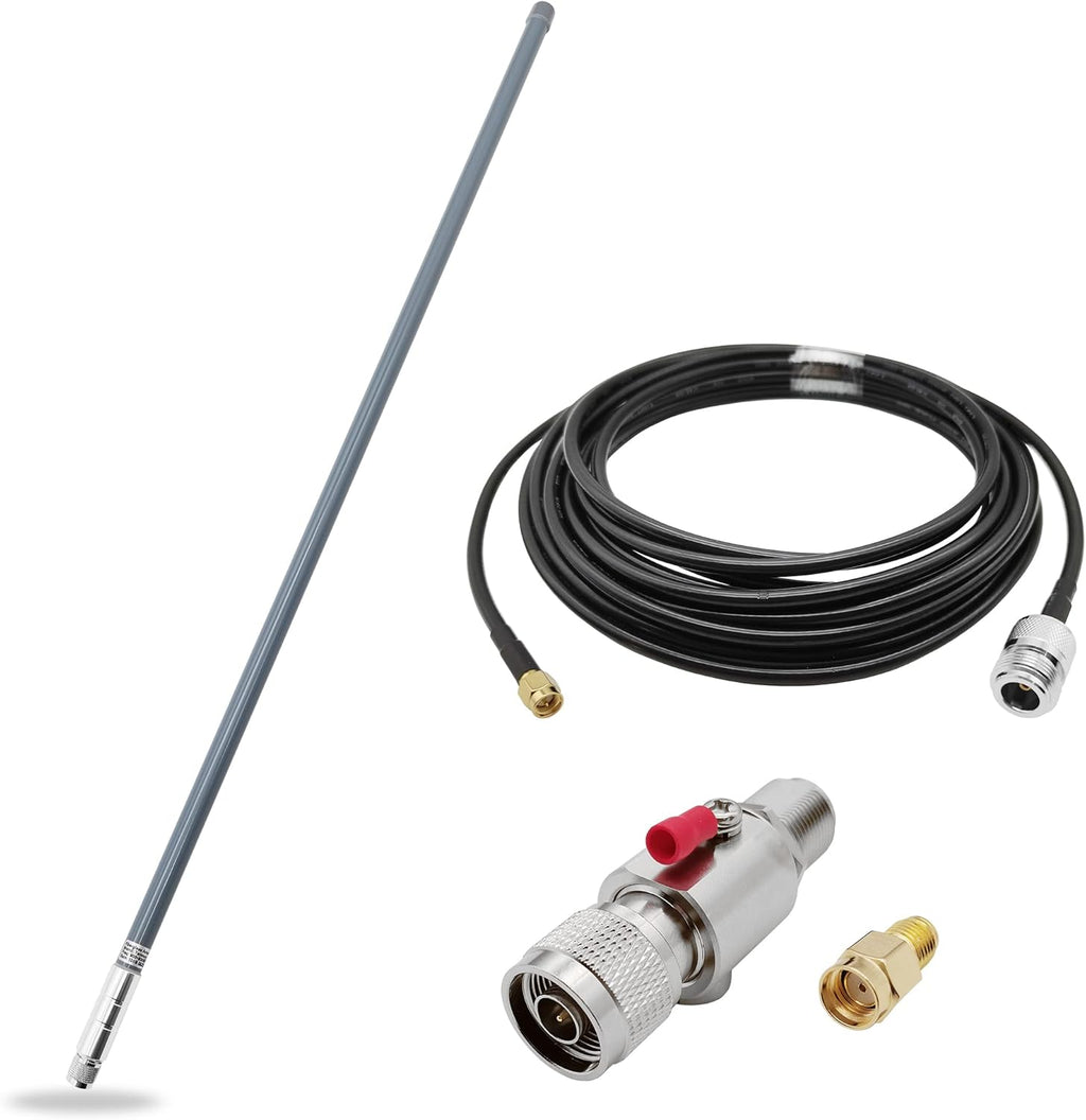 12dBi LoRa Gateway Antenna with 3.3ft N-Female to SMA-Male Extension Cable D676
