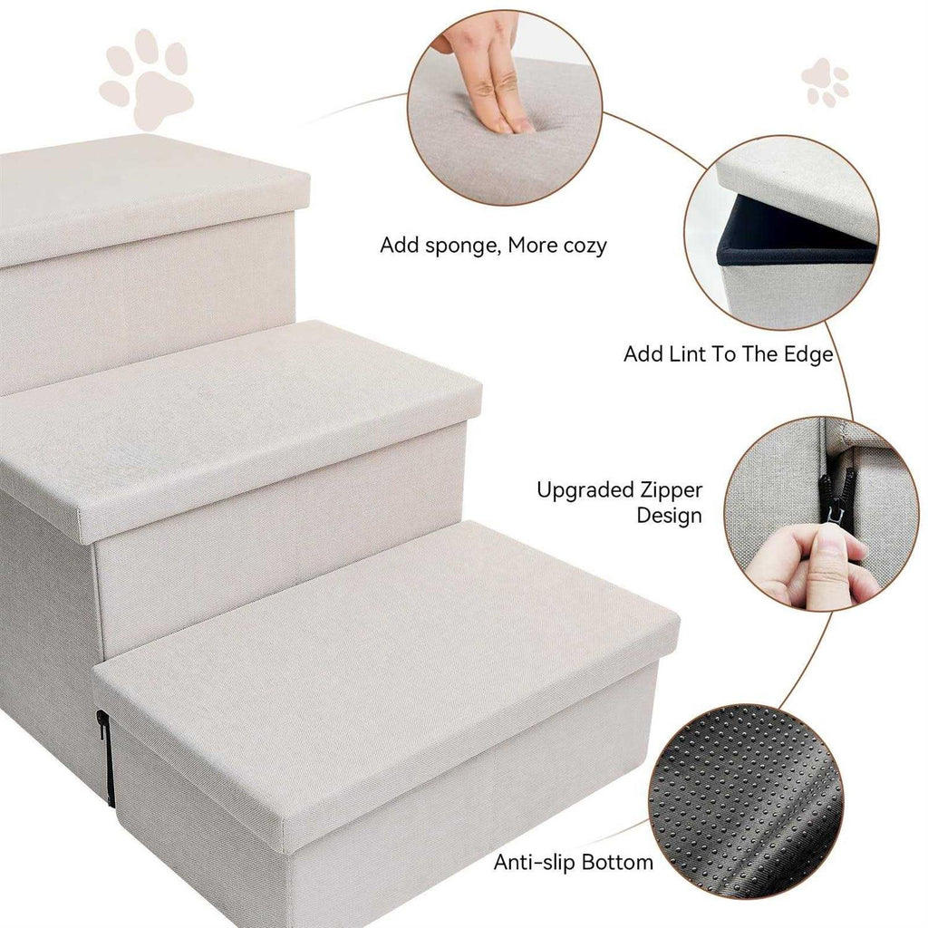 Foldable Dog Stairs with Storage Z20515