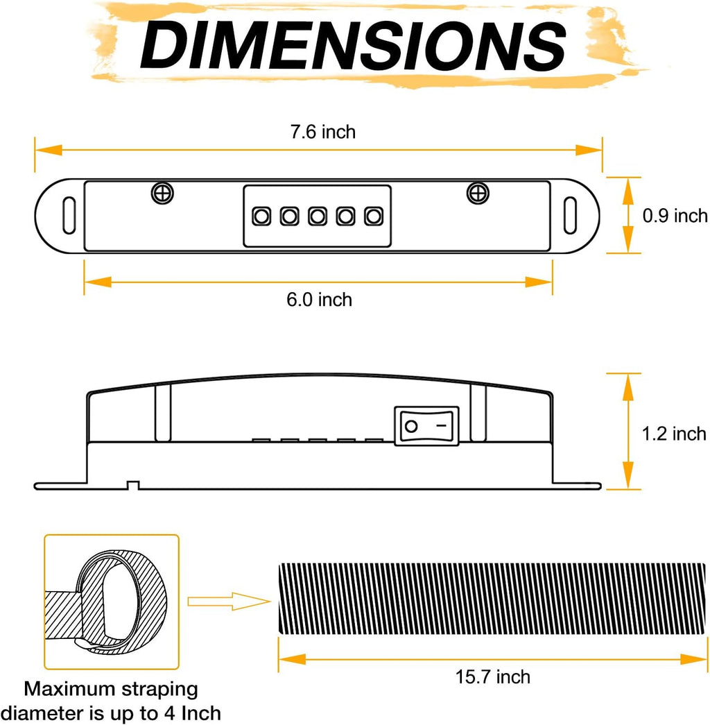 Universal Roll Bar Mount LED Interior Light A609