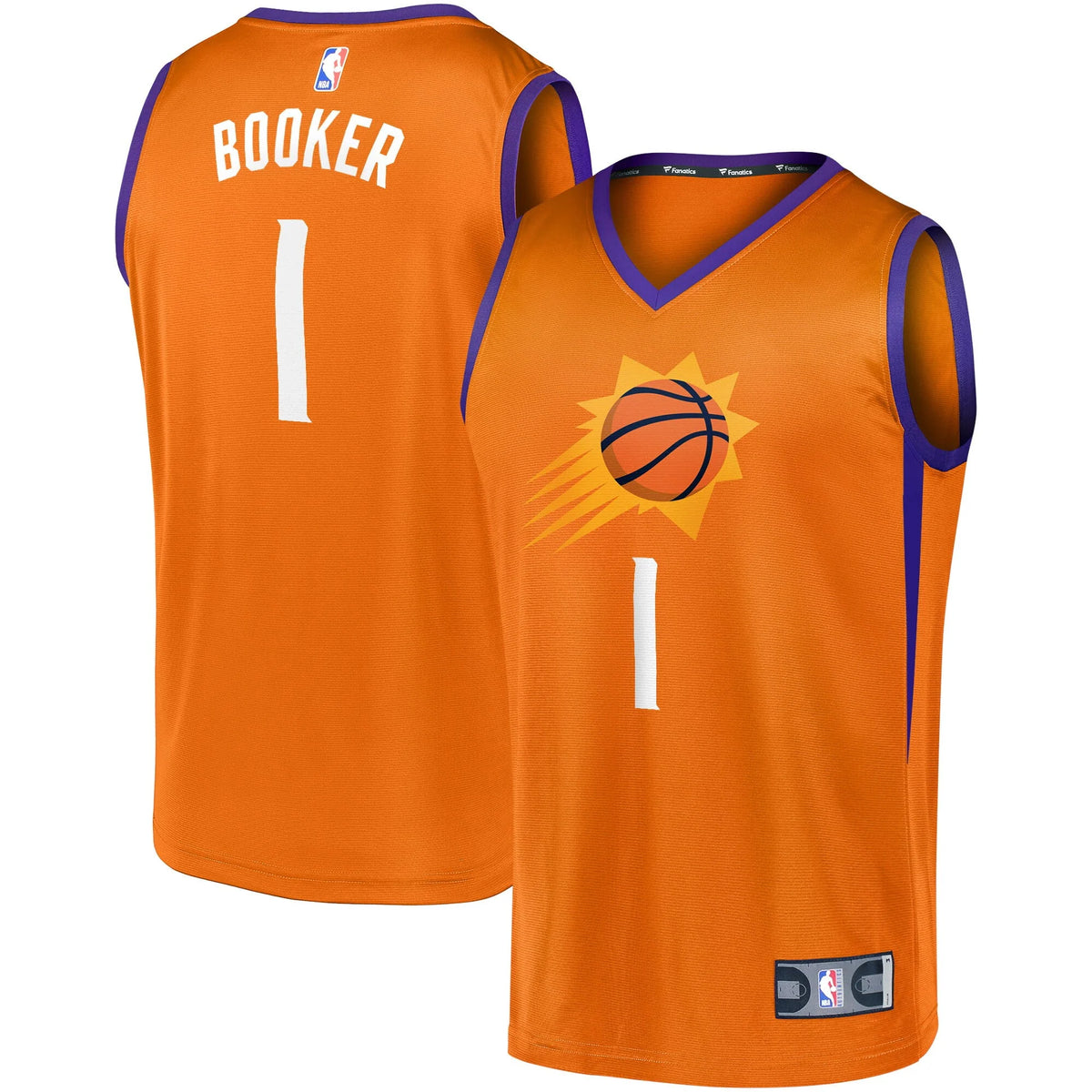 Orange Phoenix Suns Devin Booker Jersey L796