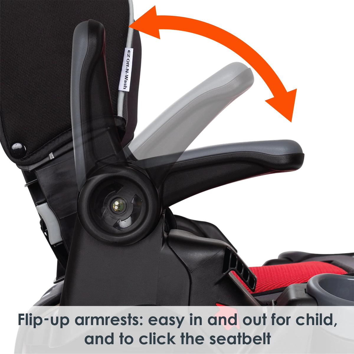 Folding High Back Booster Car Seat Red P8326