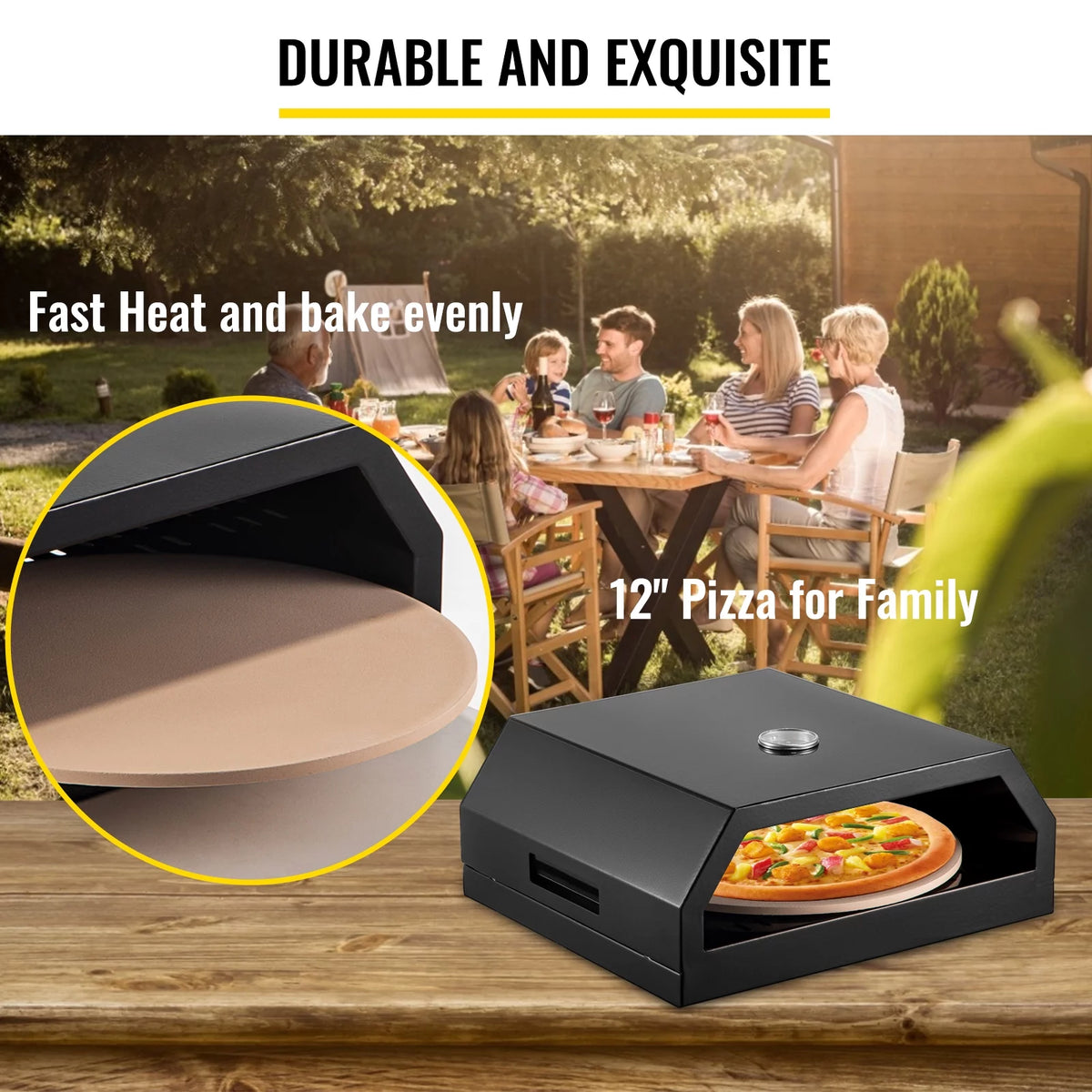 Stainless Steel Outdoor Pizza Oven with 12 Pizza Stone and Baking Tools X5317