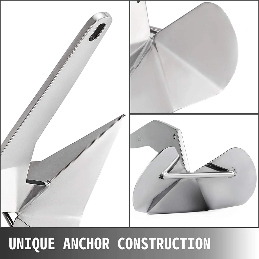 14 lbs Stainless Steel Delta Style Boat Anchor U344920