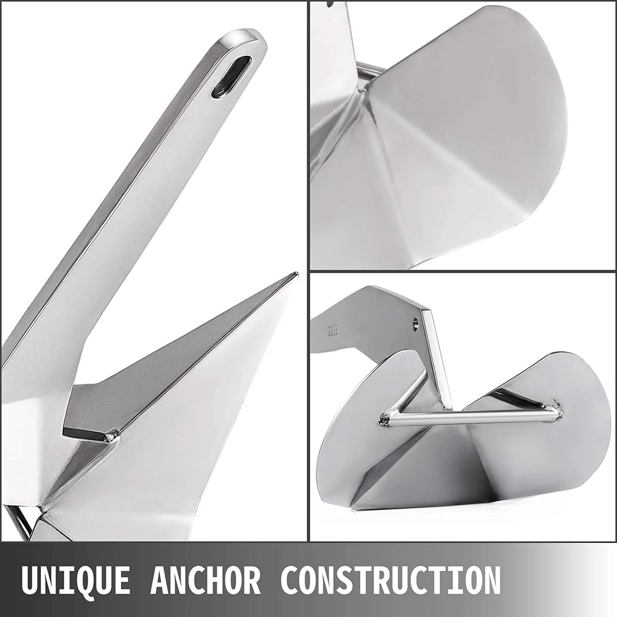 14 lbs Stainless Steel Delta Style Boat Anchor U344920