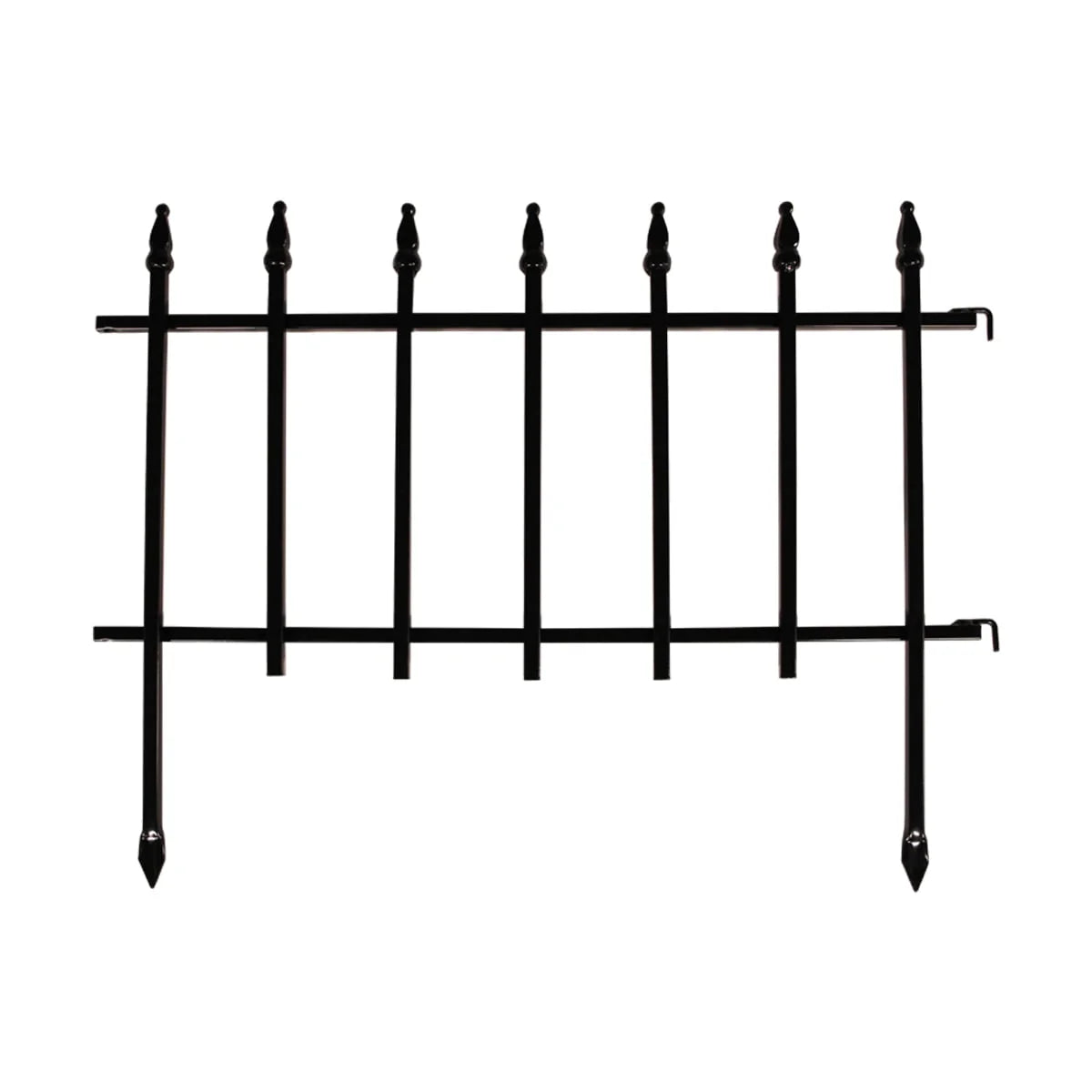 Black Powder Coated Steel Garden Border N977