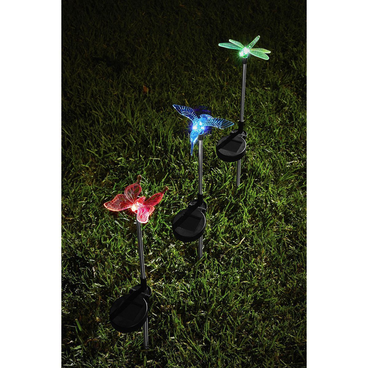 Solar LED Garden Decorative Lights 3-Pack F621969