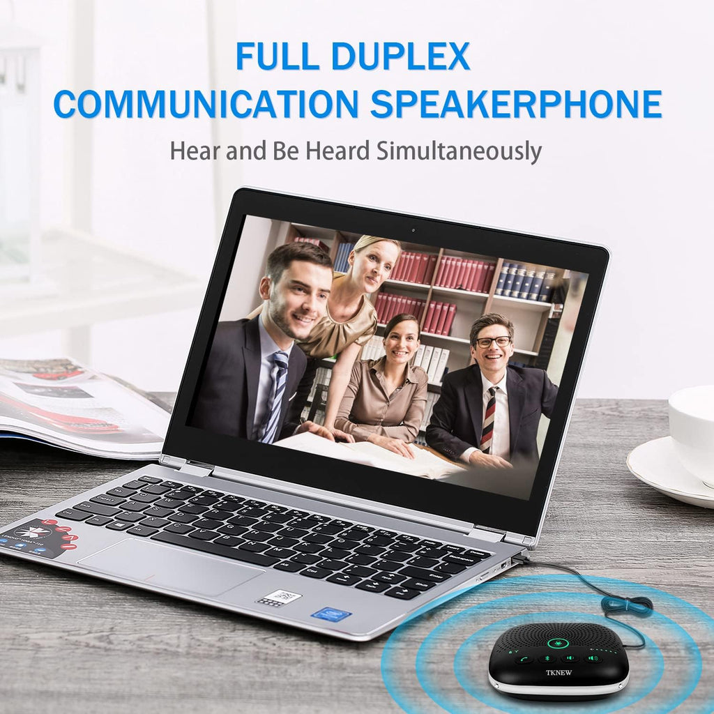 Bluetooth Conference Speakerphone with 4 Noise Cancellation Mics X1424