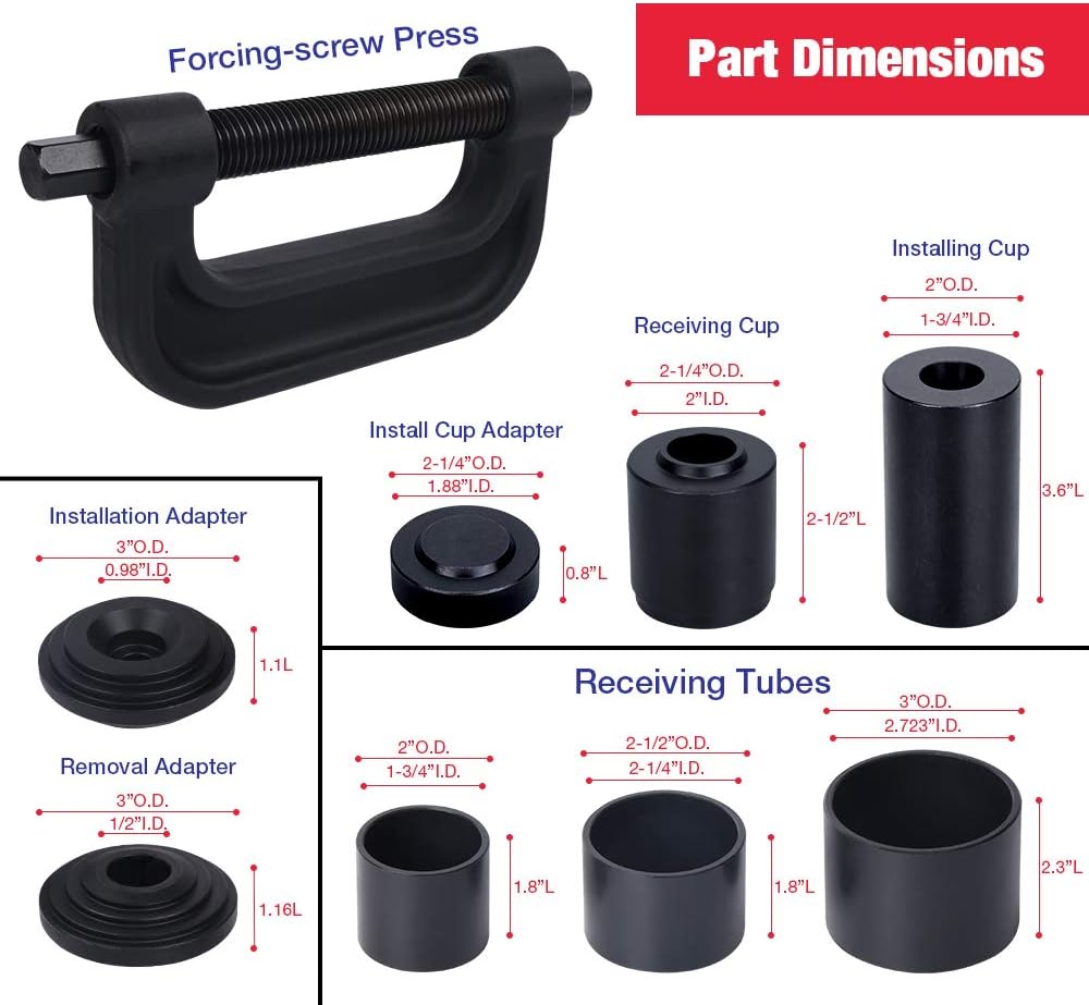 Adjustable Ball Joint Press Kit U Joint Remover Install Tool G724981