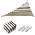 Brown White Triangle Sun Sail Shade Canopy J905893