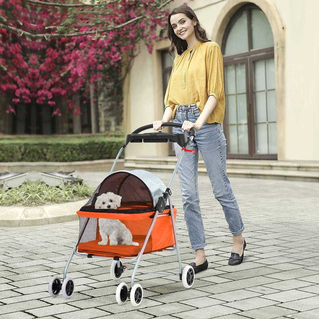 Folding Pet Stroller with Cup Holder O2208