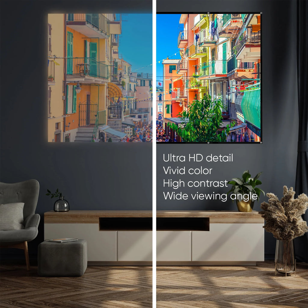 White Indoor/Outdoor Folding Projector Screen H3576