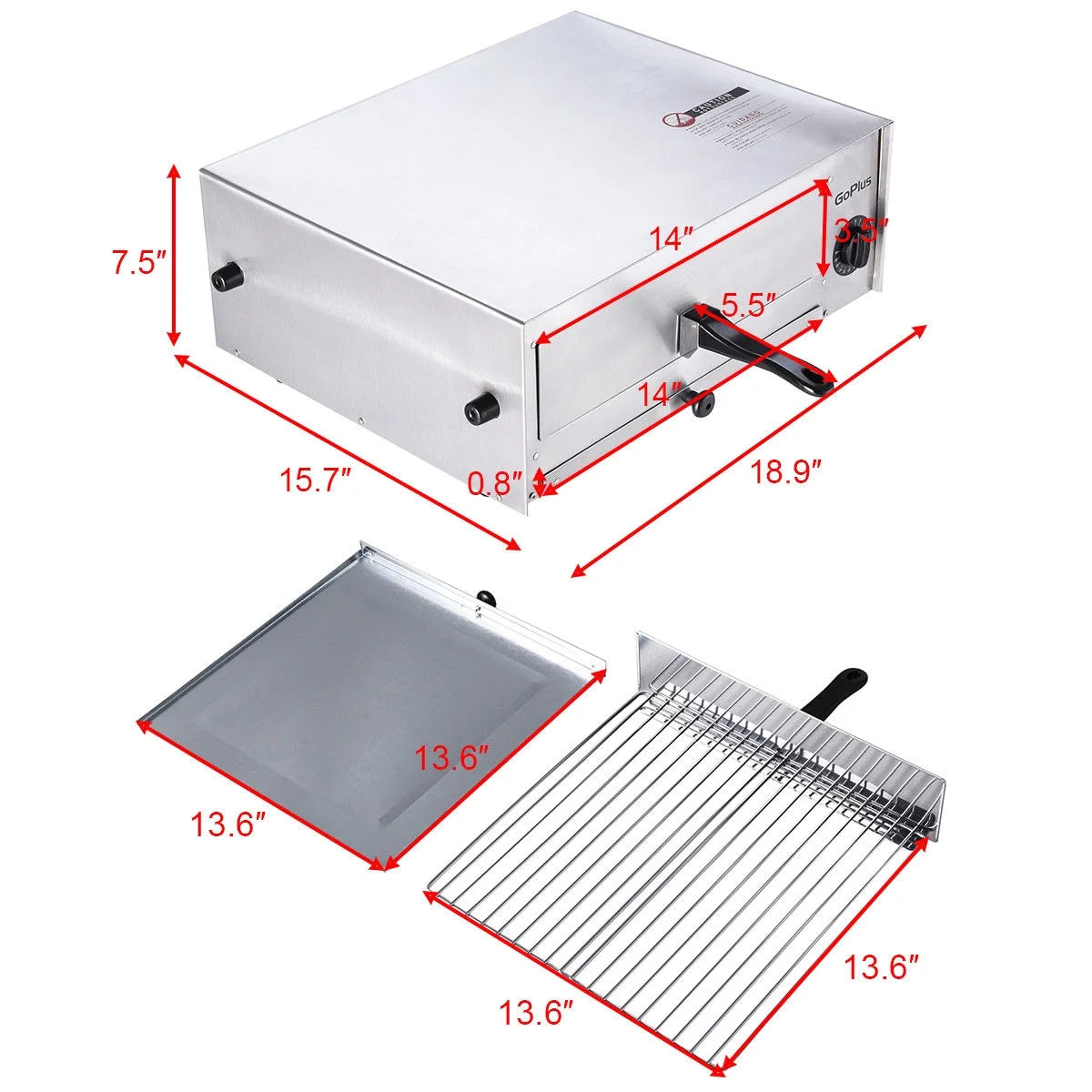 Commercial Stainless Steel Counter Top Pizza Oven A312