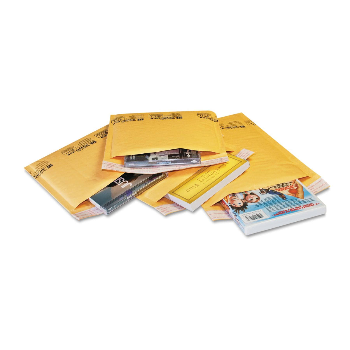 Cushioned Mailers 250 / Carton Gold 8 x 4 Brown Y8879