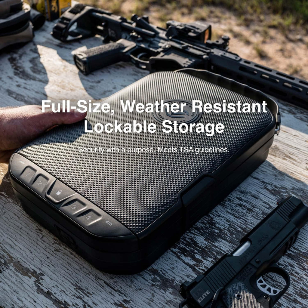 Waterproof Electronic Lock Handgun Case with Backlit Keypad T802