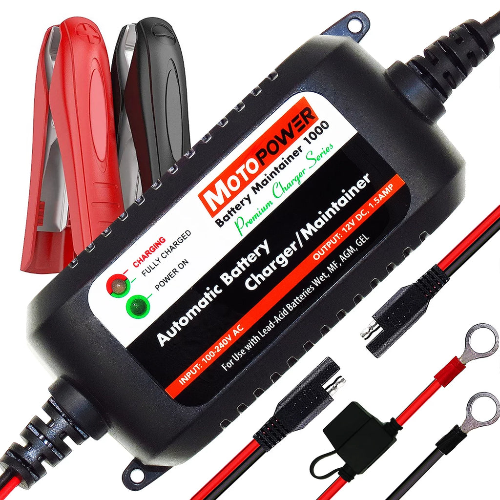 12V 1.5Amp Automatic Battery Charger Maintainer P38390
