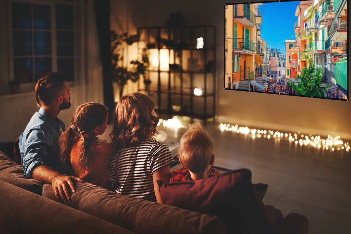 White Indoor/Outdoor Folding Projector Screen H3576