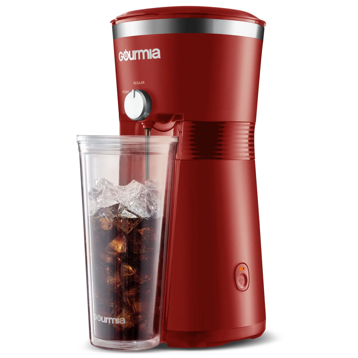 Red Iced Coffee Maker with 25 fl oz Tumbler O388