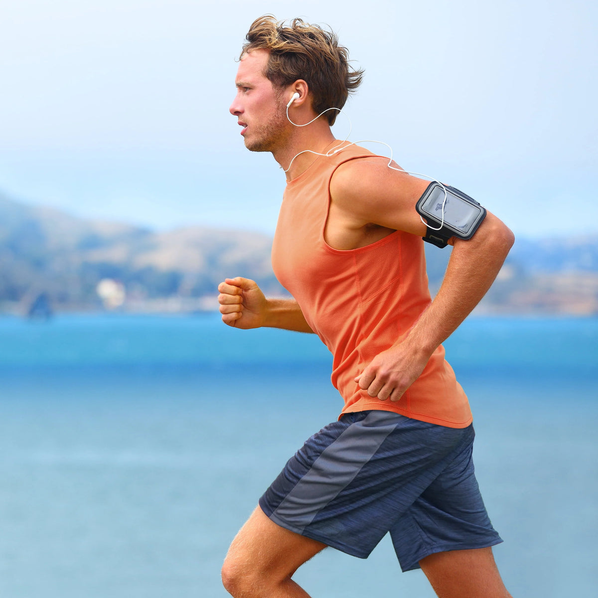 Men's Dry-Fit Athletic Shorts with Two Side Pockets V4895