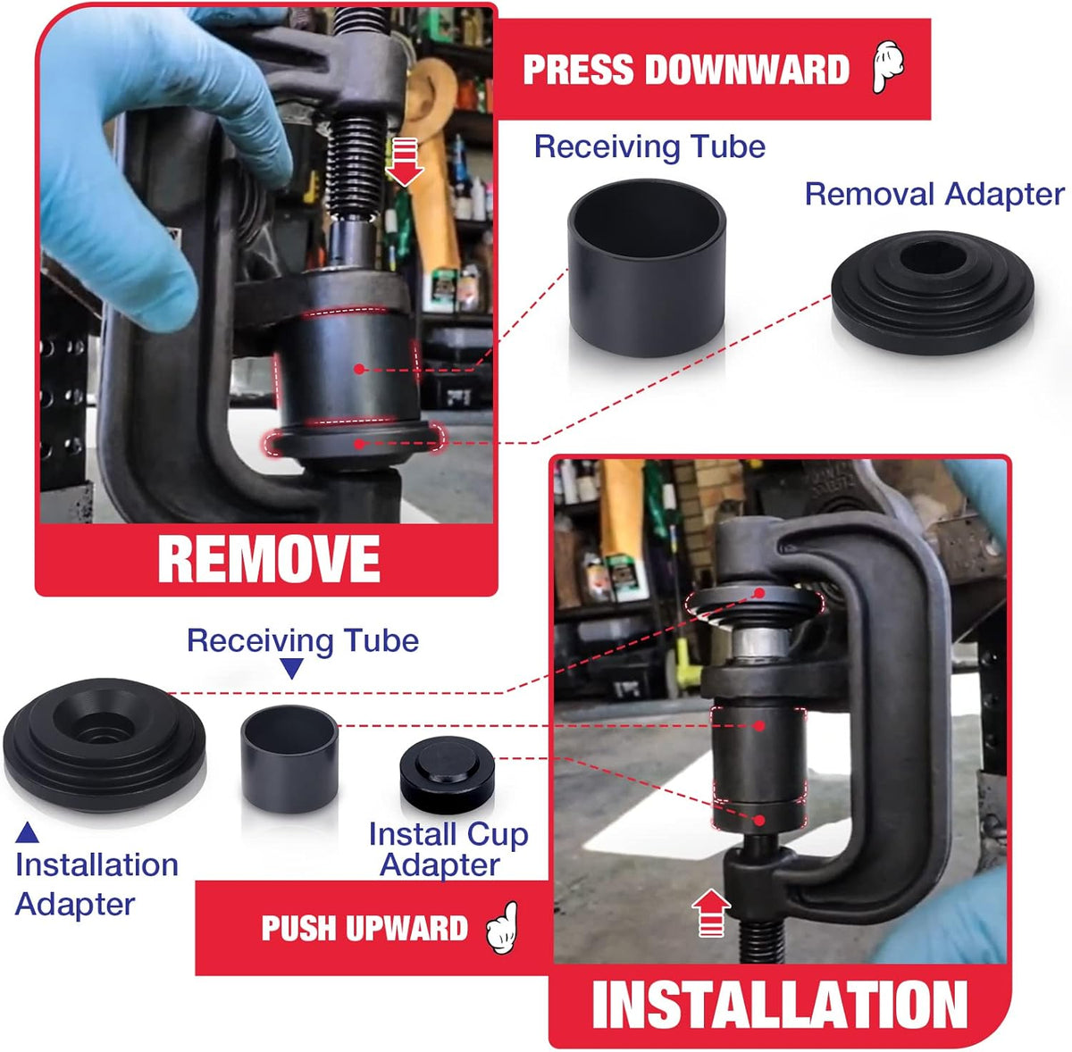 Adjustable Ball Joint Press Kit U Joint Remover Install Tool G724981