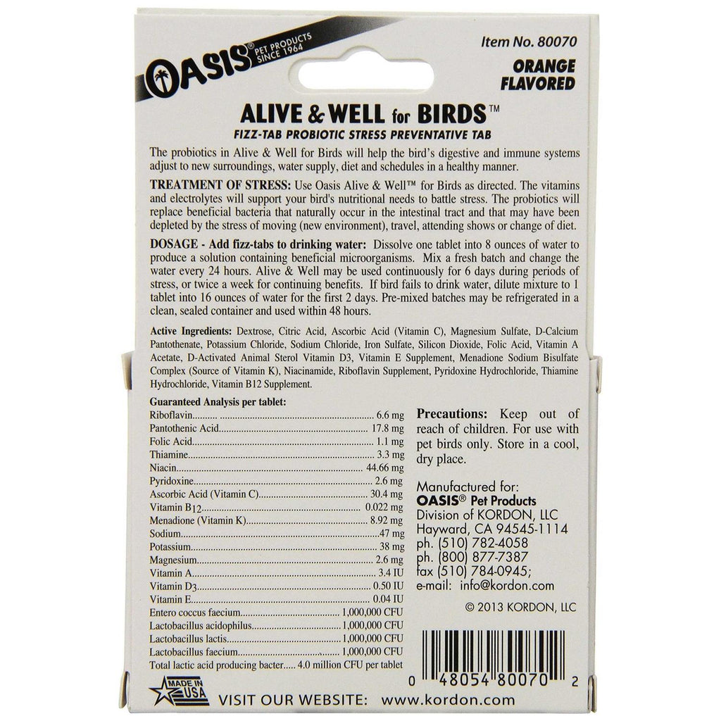 Pro-Biotic Tablets for Birds R684