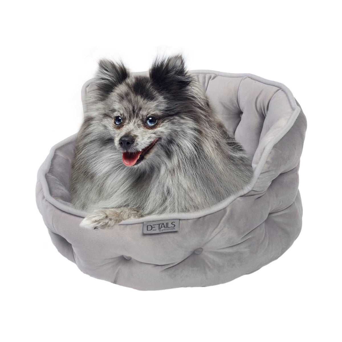 Mini Tufted Velvet Round Cuddler Pet Bed E89321