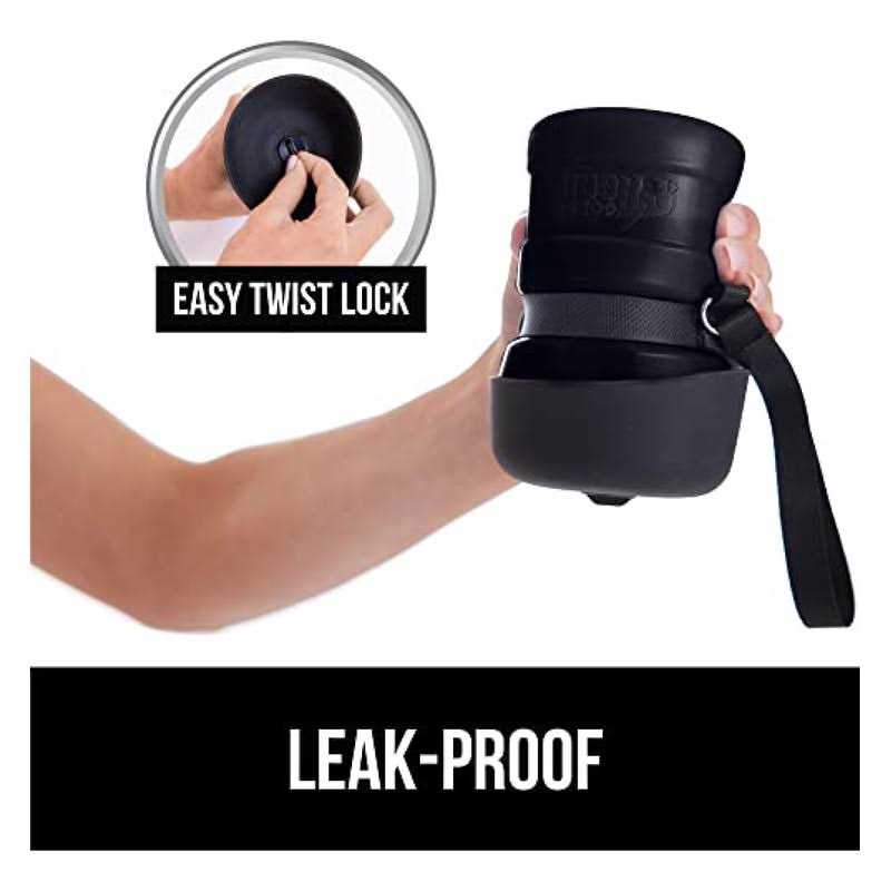 Leak Proof Portable Dog Water Bottle with Bowl Cap O2933
