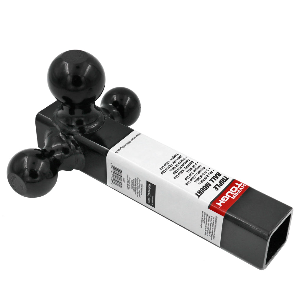 Black Steel Tri-Ball Trailer Hitch Mount H88052