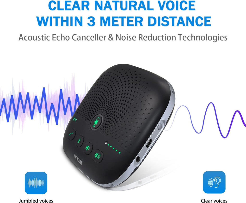 Bluetooth Conference Speakerphone with 4 Noise Cancellation Mics X1424