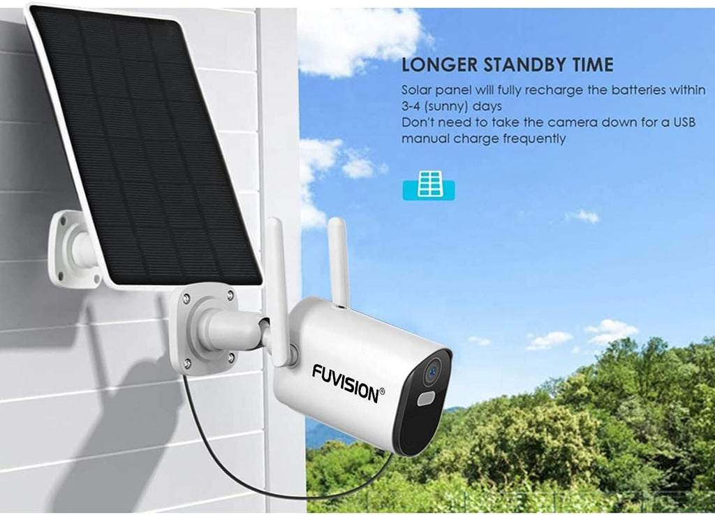 Solar Battery Powered 1080p Wireless Outdoor Camera O377344