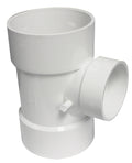 PVC DWV Sanitary Tee 6 x 6 x 4-Inch White F113