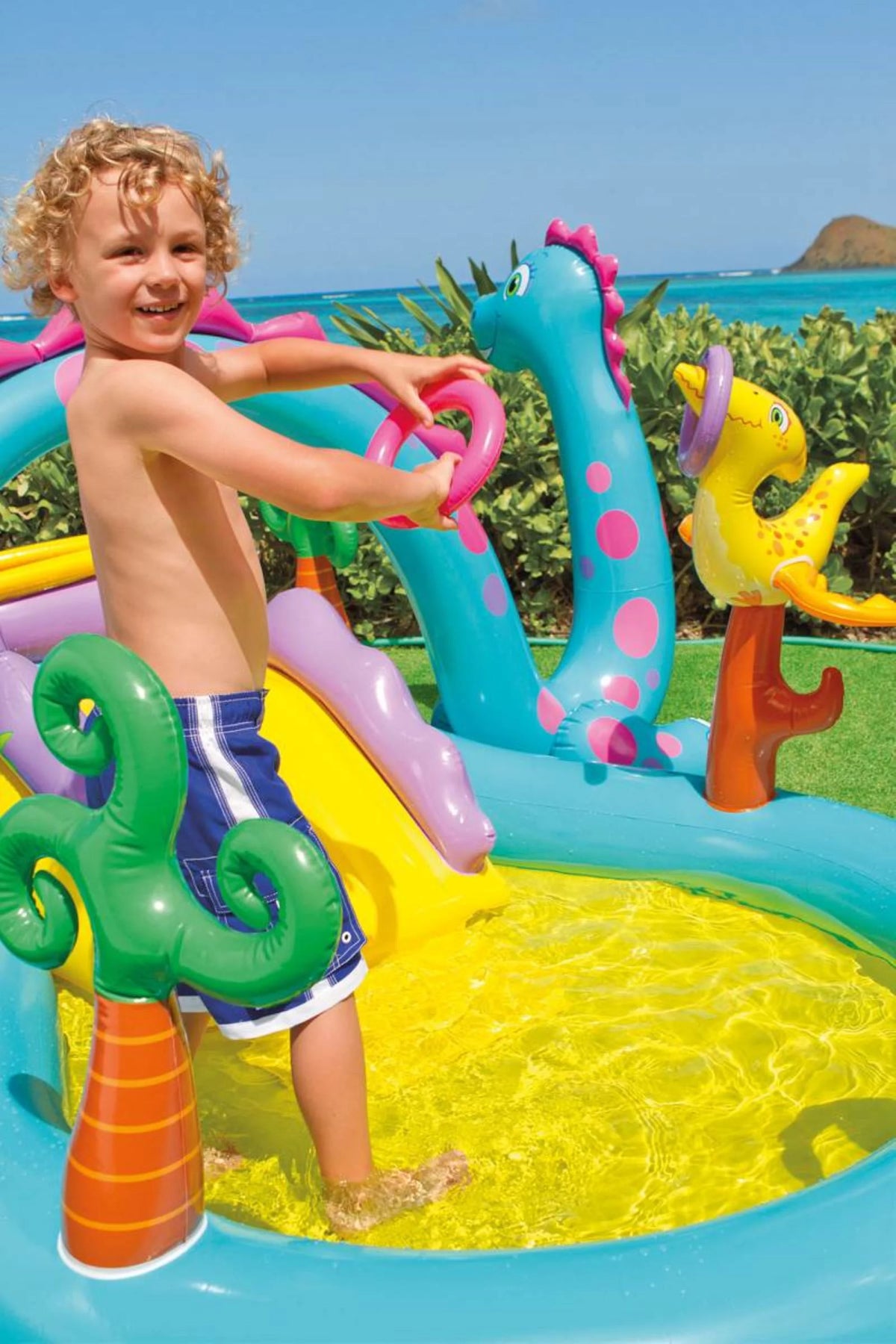 11ft x 7.5ft x 44in Inflatable Kiddie Swimming Pool N474450